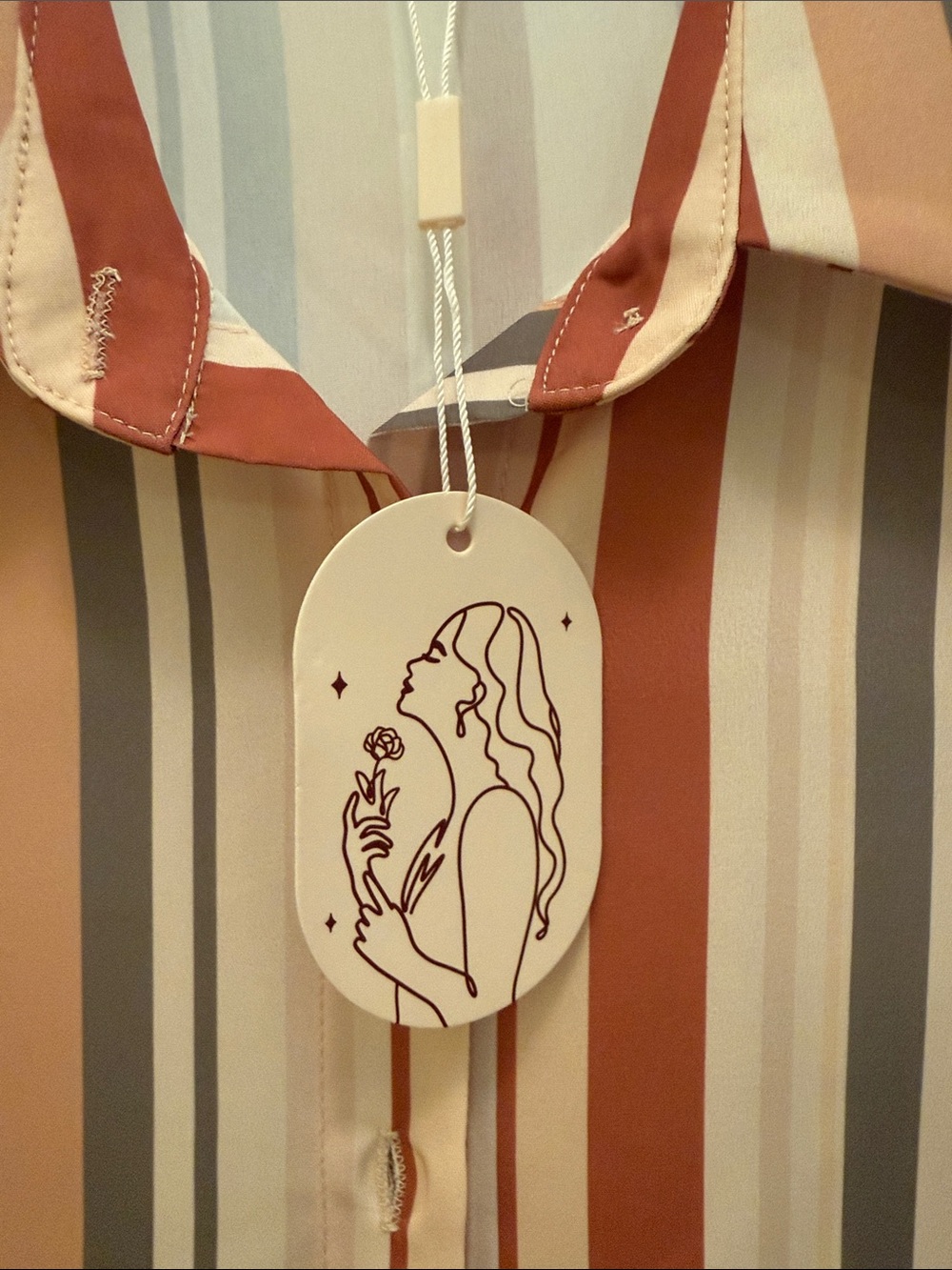 Women’s NWT blouse. Very pretty with stripes. - Picture 3 of 4
